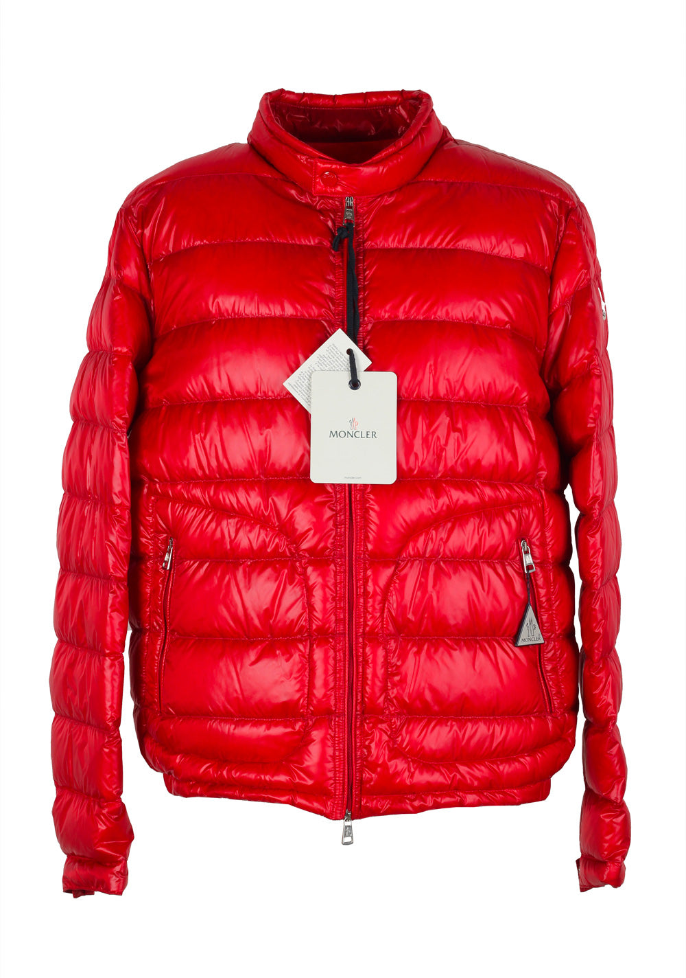 Moncler Red Acorus Quilted Down Jacket Coat Size 6 / XL / 56 / 46R U.S.