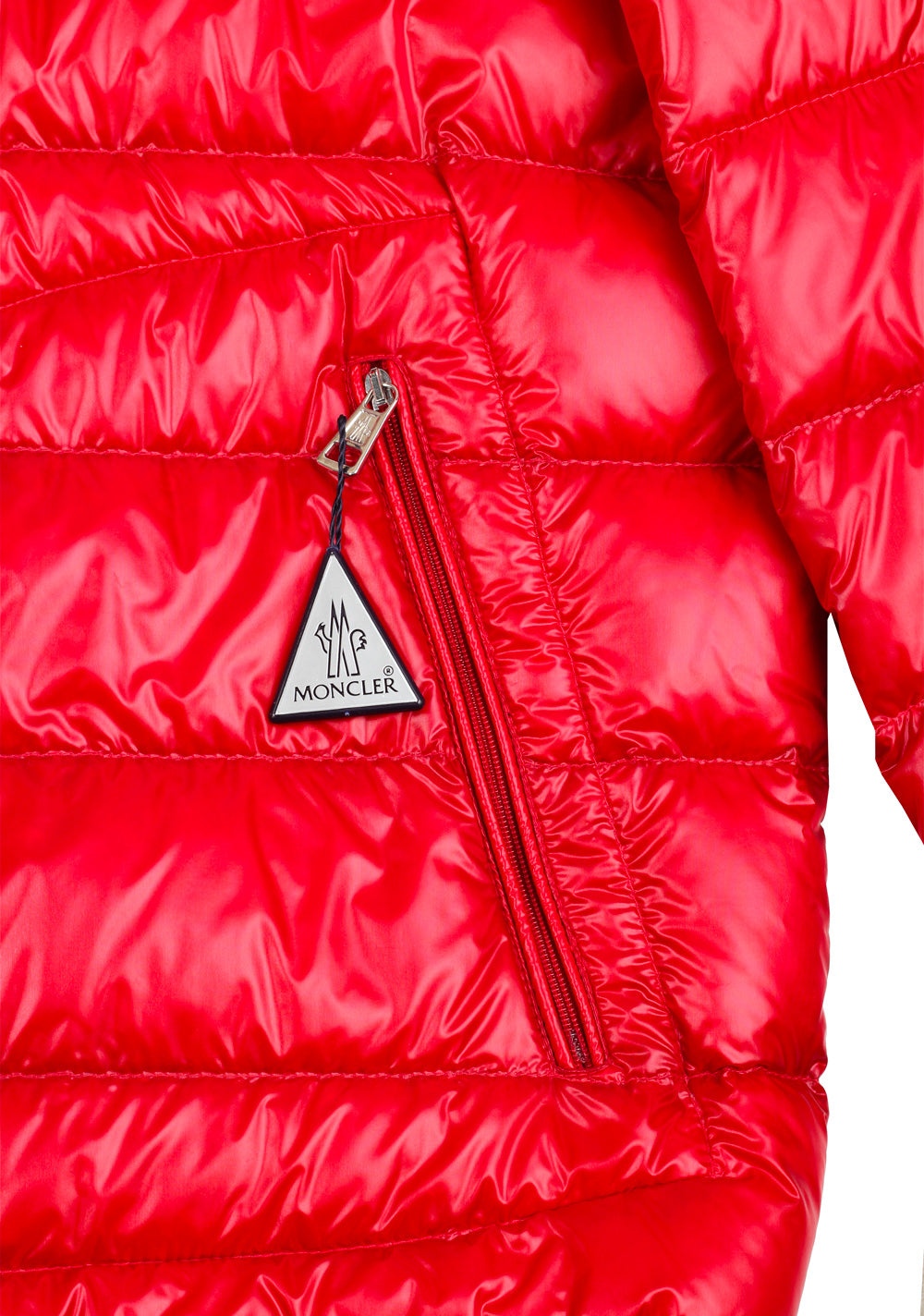 Moncler Red Acorus Quilted Down Jacket Coat Size 6 / XL / 56 / 46R U.S.
