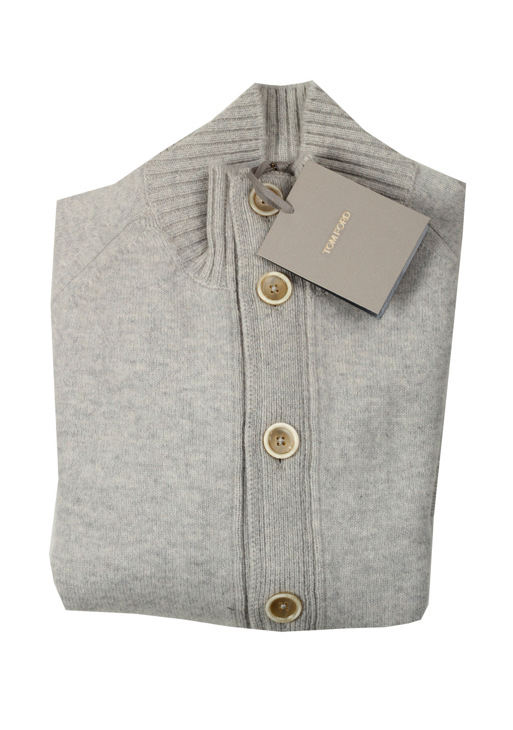 TOM FORD Gray Button Cardigan Size 48 / 38R U.S. In Cashmere