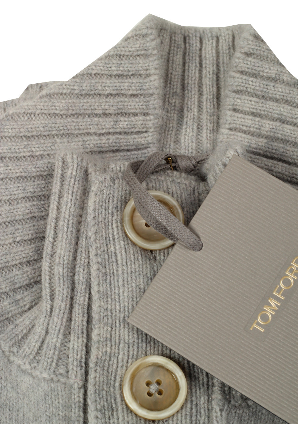 TOM FORD Gray Button Cardigan Size 48 / 38R U.S. In Cashmere
