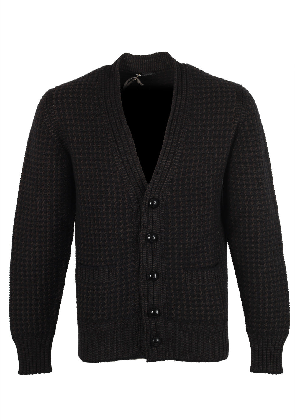 TOM FORD Black Button Cardigan Size 48 / 38R U.S. In Cashmere Cotton