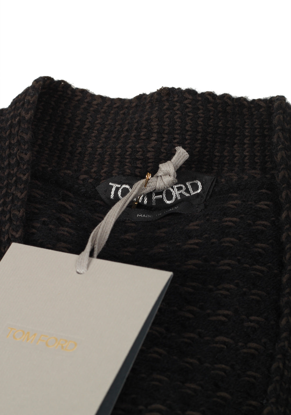 TOM FORD Black Button Cardigan Size 48 / 38R U.S. In Cashmere Cotton