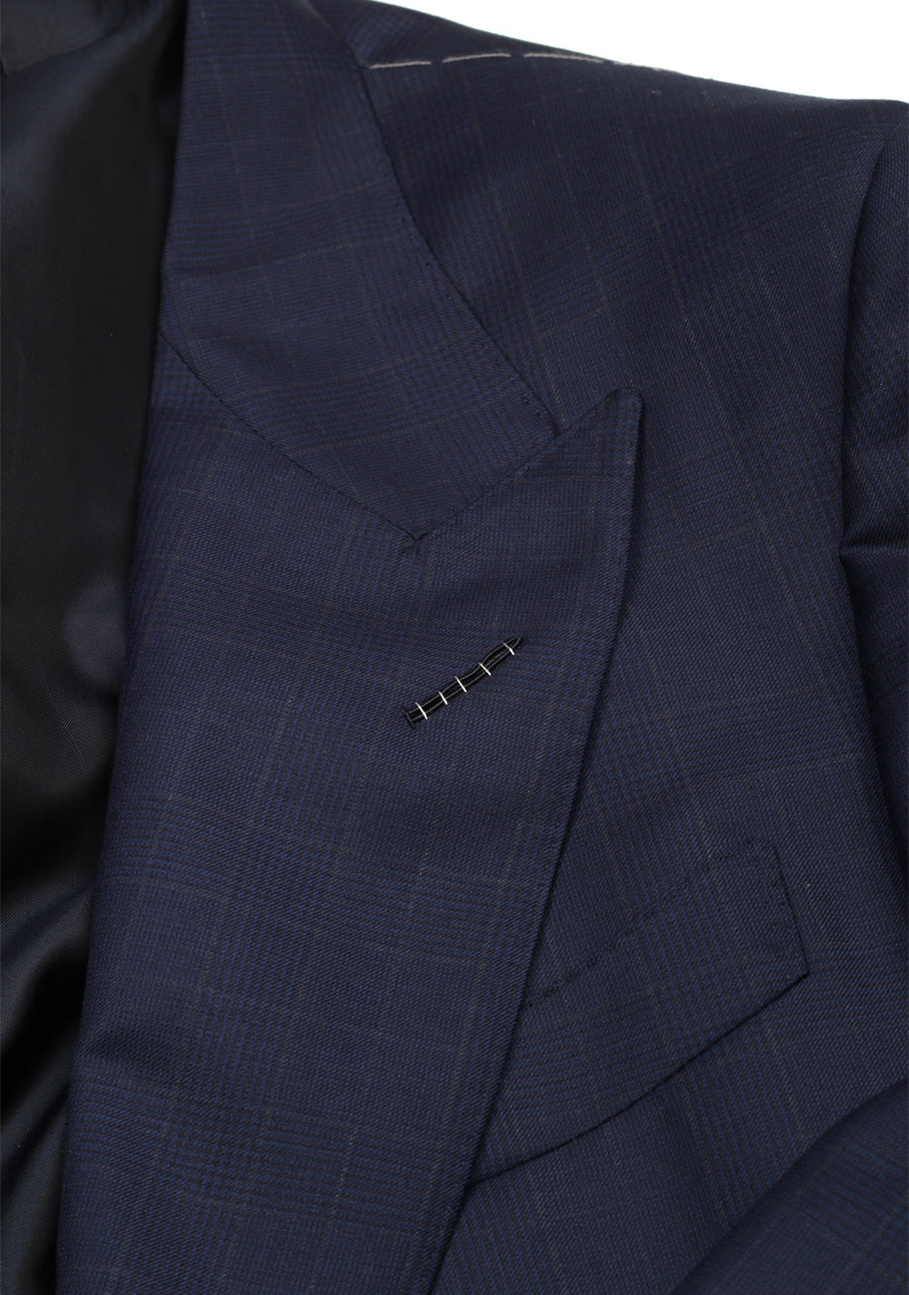 TOM FORD Shelton Blue Checked Suit Size 52 / 42R U.S. In Wool