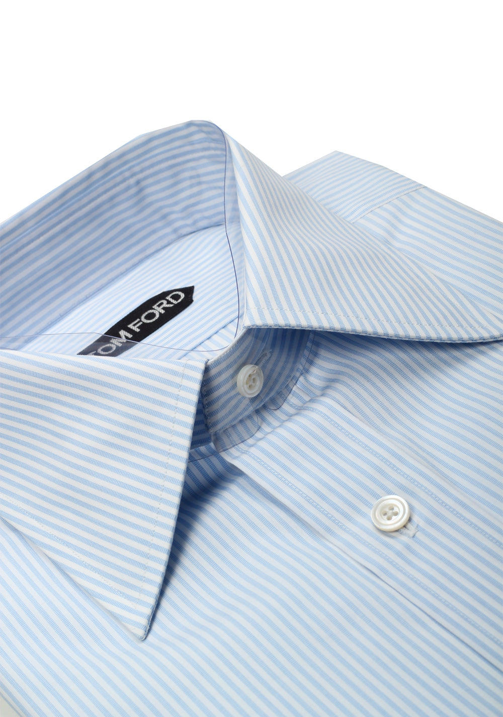 TOM FORD Striped White Blue Dress Shirt Size 40 / 15,75 U.S.