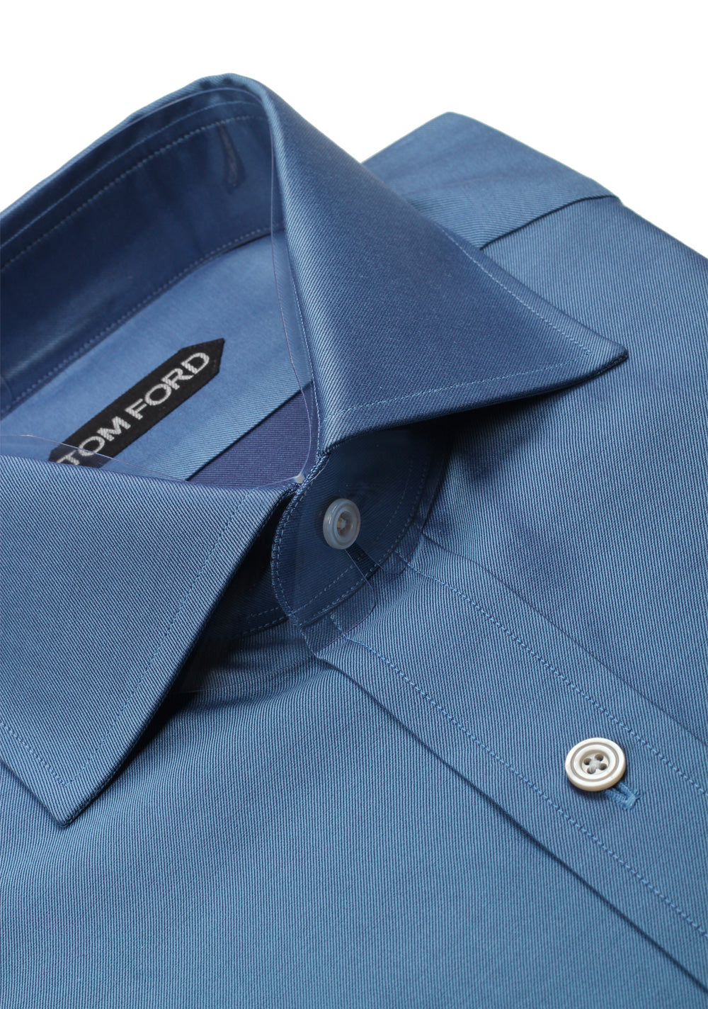 TOM FORD Solid Blue Dress Shirt Size 40 / 15,75 U.S.