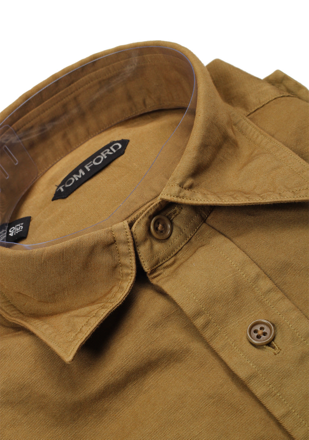 TOM FORD Solid Green Casual Shirt Size 40 / 15,75 U.S.