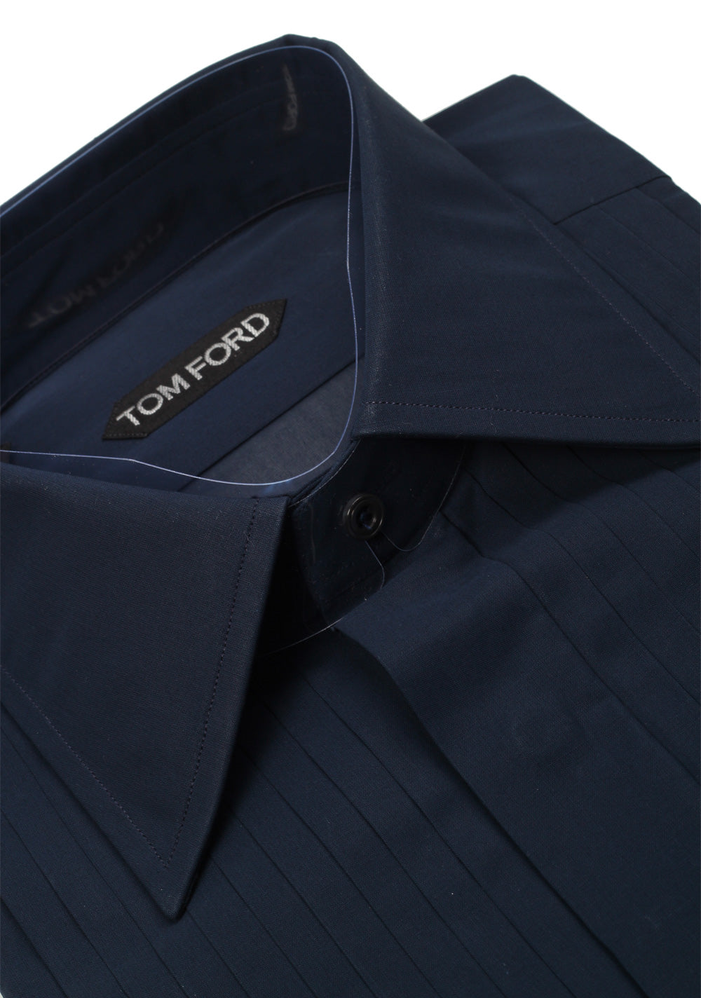 TOM FORD Solid Navy Tuxedo Shirt Size 40 / 15,75 U.S.