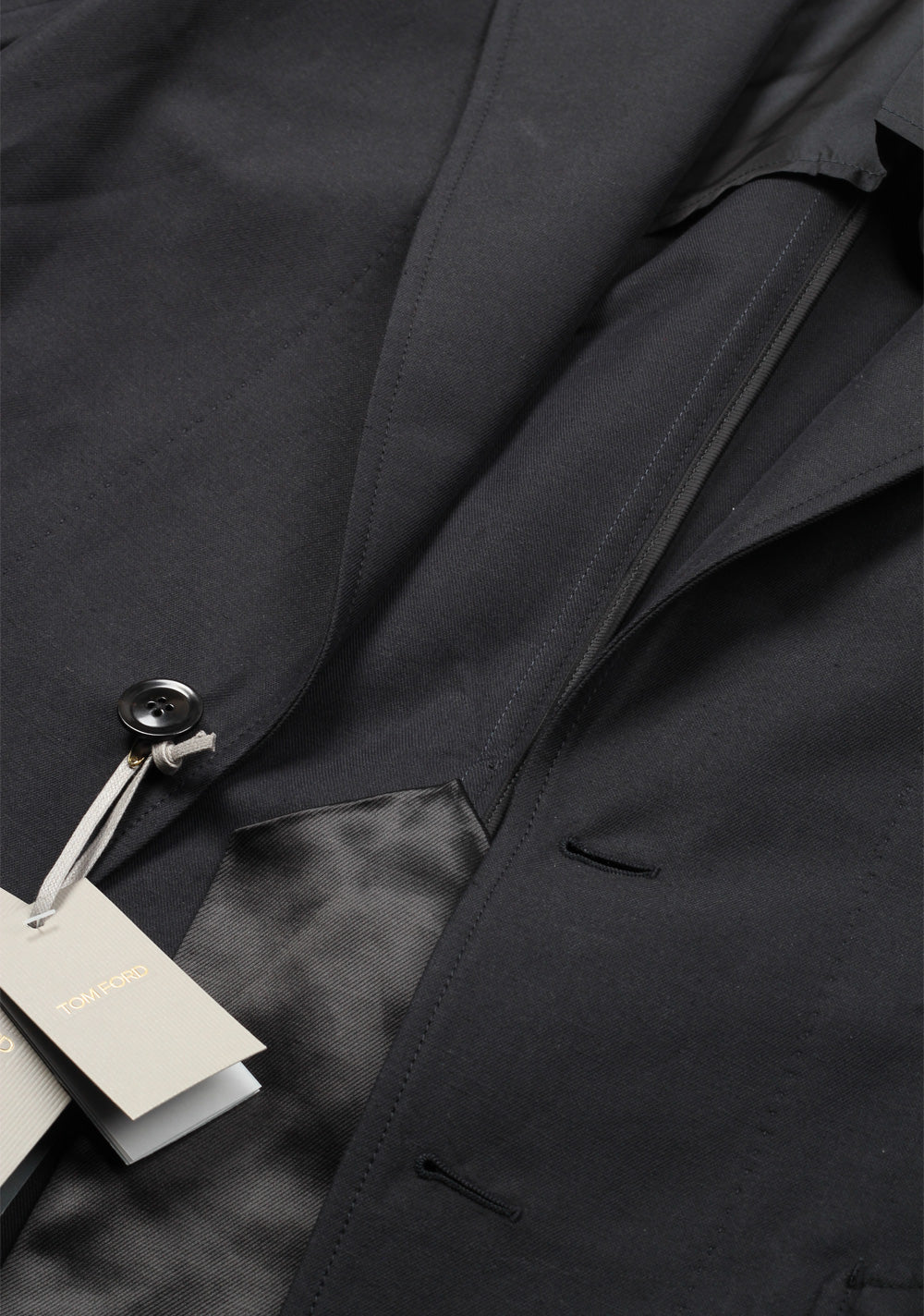 TOM FORD Black Blouson Jacket Coat Size 56 / 46R U.S. Outerwear