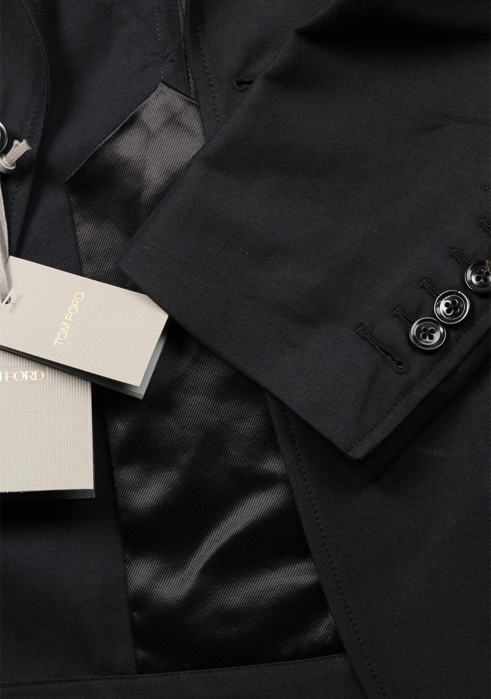 TOM FORD Black Blouson Jacket Coat Size 56 / 46R U.S. Outerwear