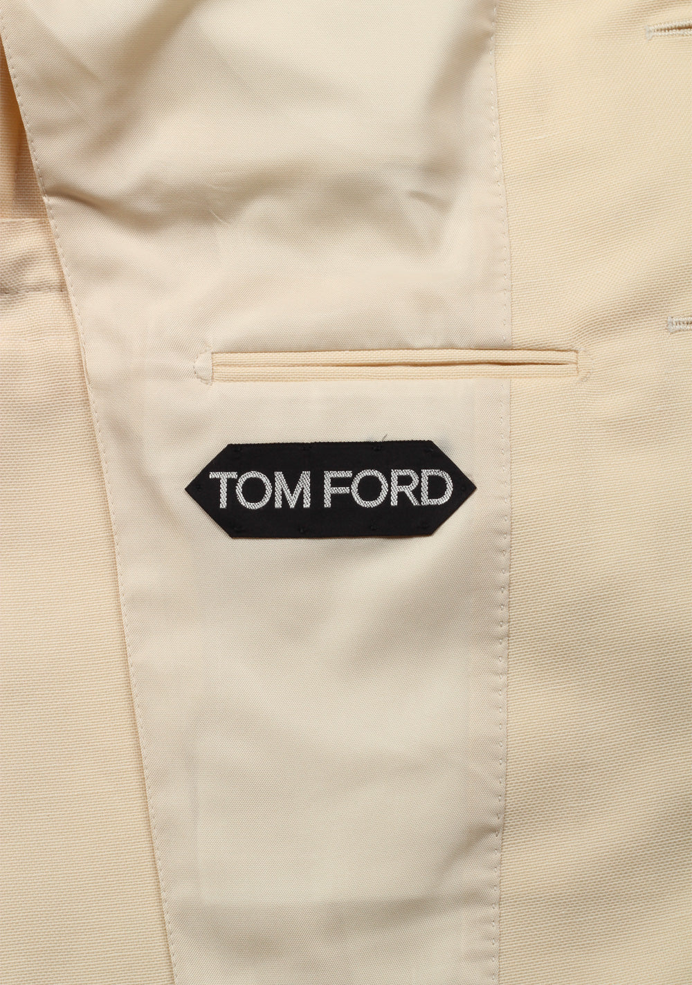 TOM FORD Shelton Cream Suit Size 48 / 38R U.S. In Wool Linen Mohair
