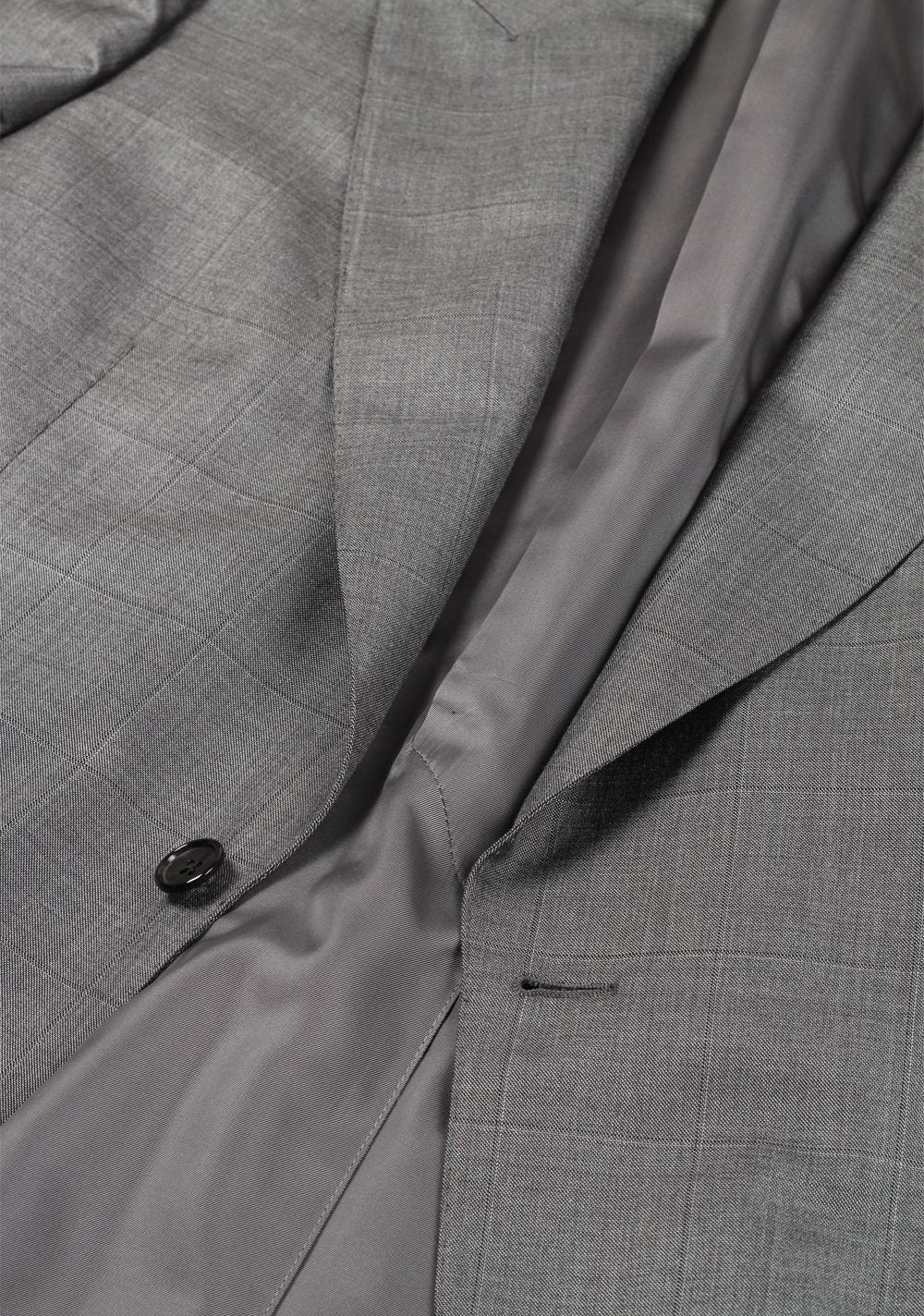 TOM FORD Shelton Checked Gray Suit Size 54 / 44R U.S. Silk Wool