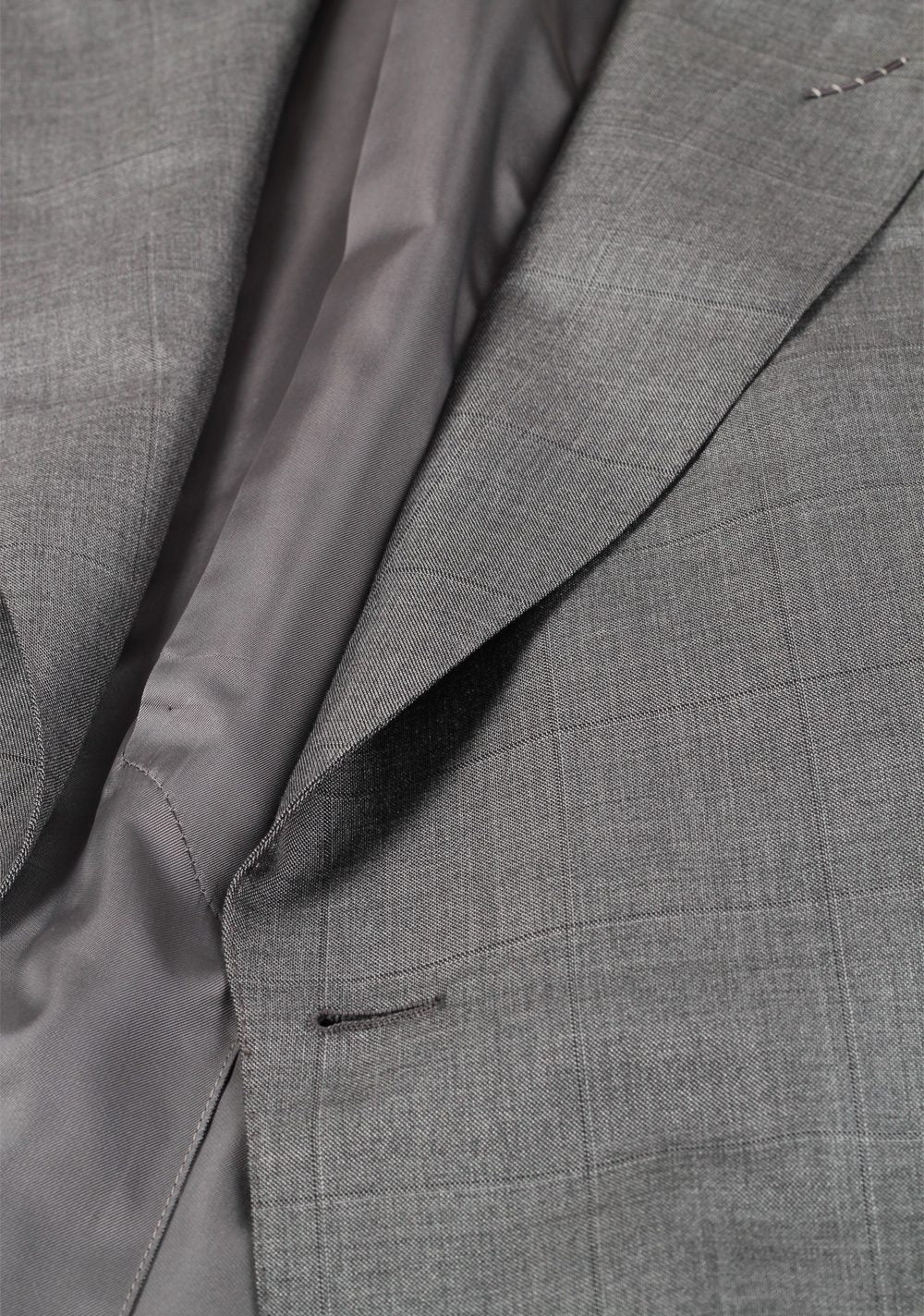 TOM FORD Shelton Checked Gray Suit Size 54 / 44R U.S. Silk Wool