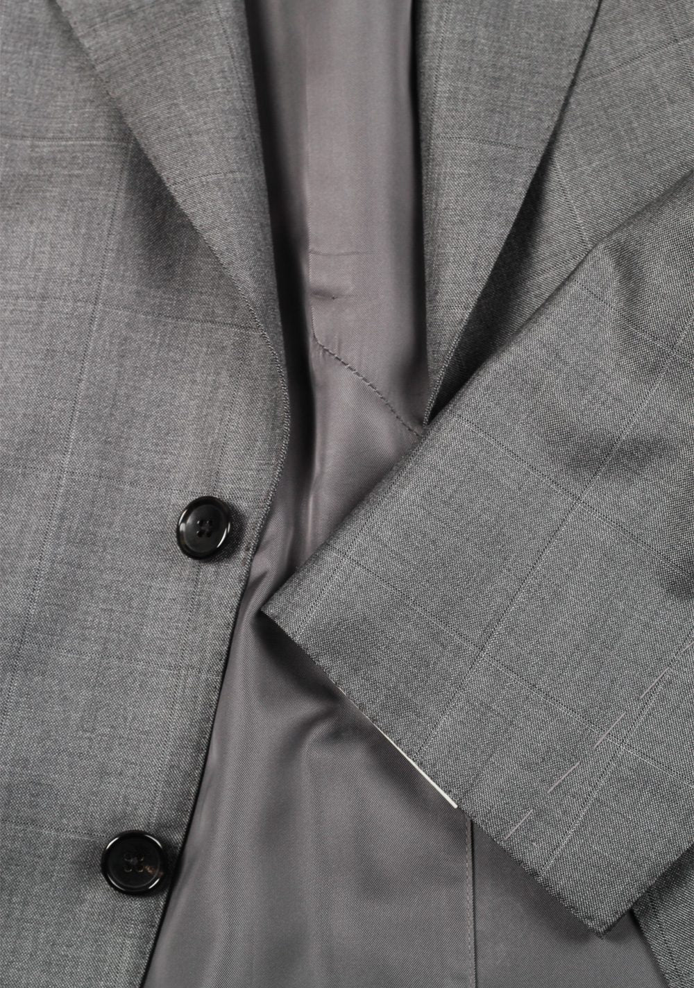 TOM FORD Shelton Checked Gray Suit Size 54 / 44R U.S. Silk Wool