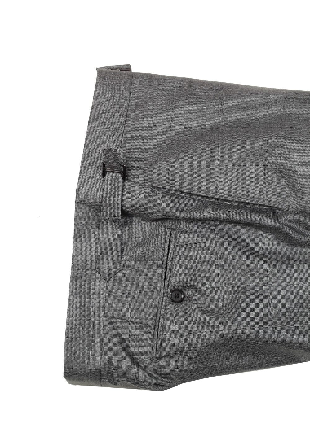 TOM FORD Shelton Checked Gray Suit Size 54 / 44R U.S. Silk Wool