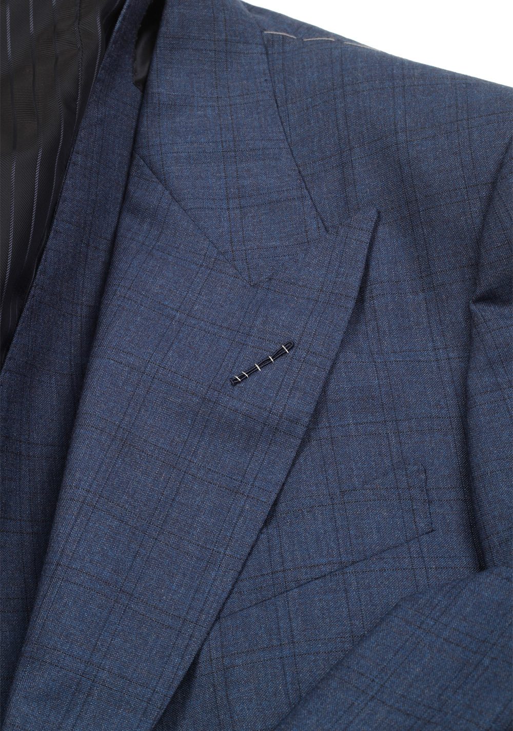 TOM FORD Windsor Checked Blue 3 Piece Suit Size 56C / 46S U.S. Wool Fit A