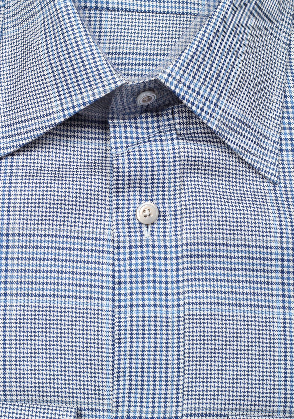 TOM FORD Checked White Blue Dress Shirt Size 40 / 15,75 U.S.