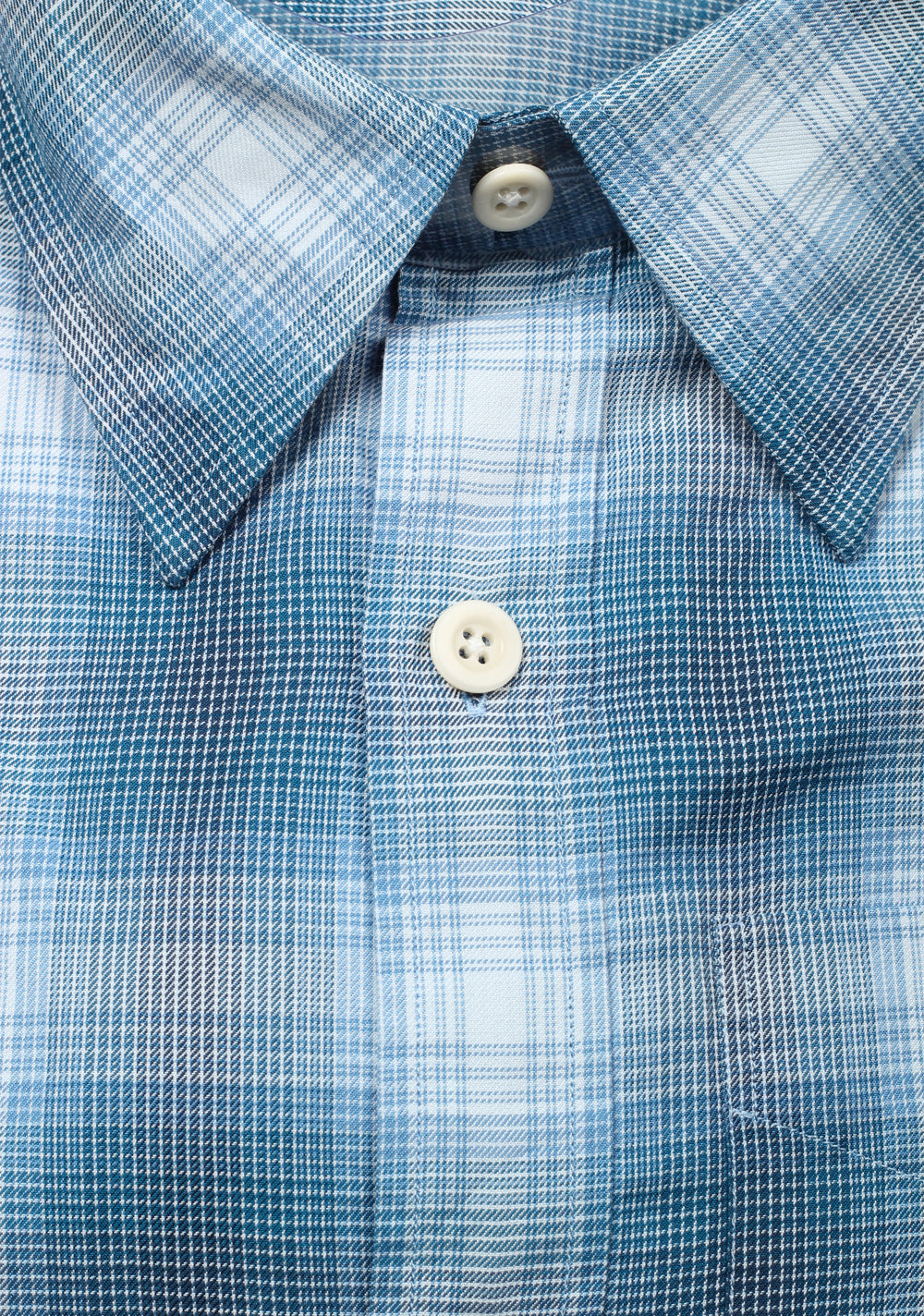 TOM FORD Checked White Blue Dress Shirt Size 40 / 15,75 U.S.