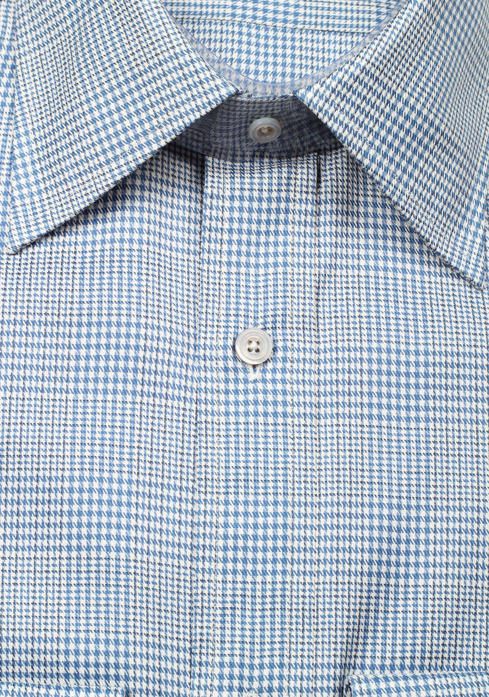 TOM FORD Checked White Blue Dress Shirt Size 40 / 15,75 U.S.