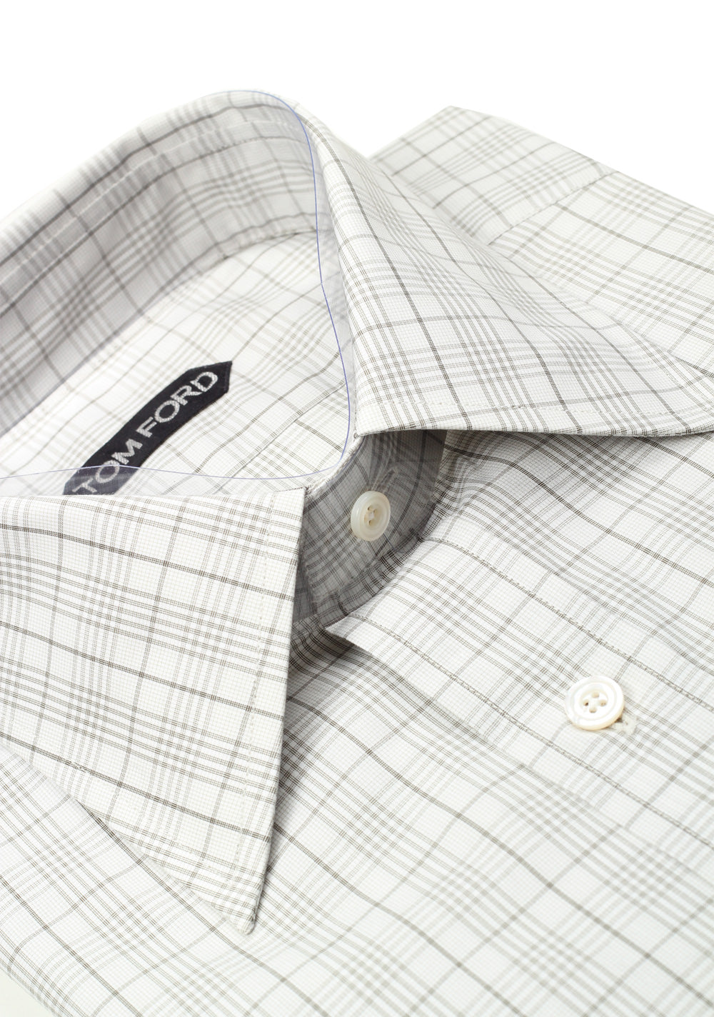 TOM FORD Checked Green Dress Shirt Size 40 / 15,75 U.S