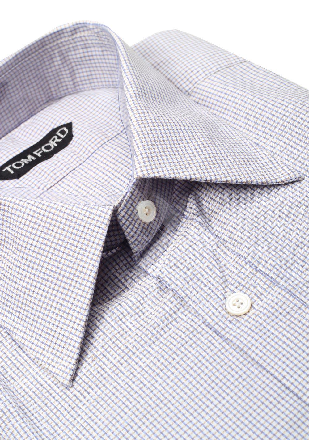 TOM FORD Checked Purple Dress Shirt Size 40 / 15,75 U.S.