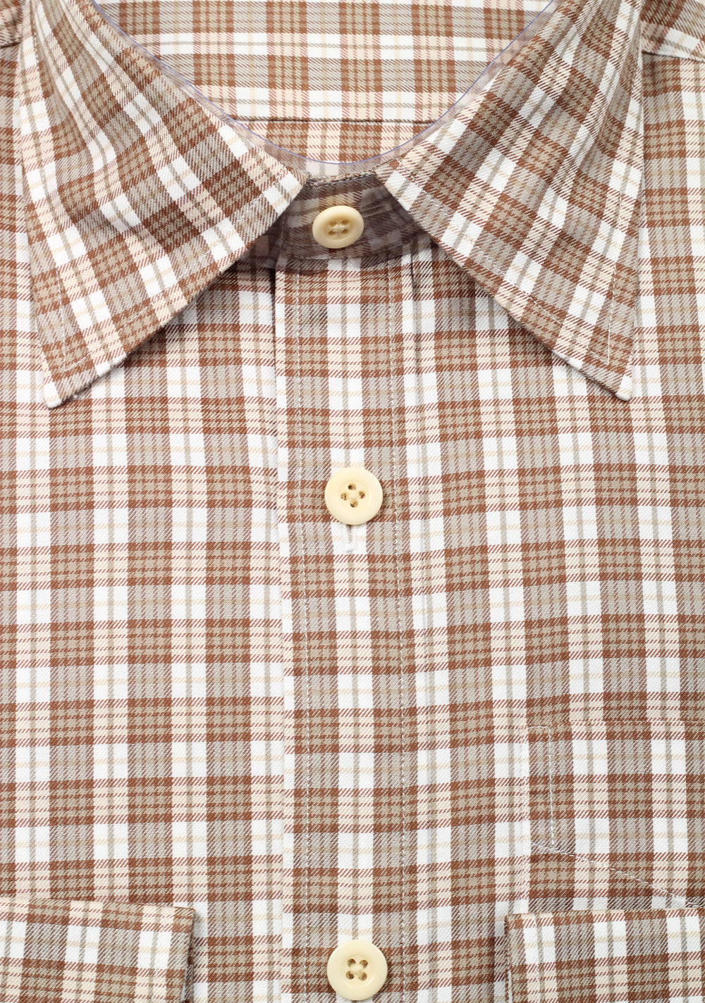 TOM FORD Checked Brown Dress Shirt Size 40 / 15,75 U.S.