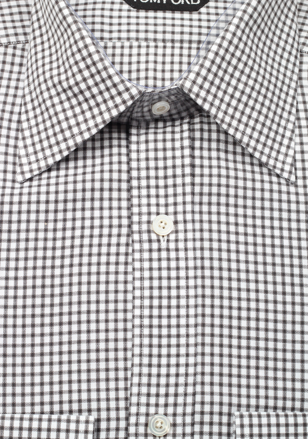TOM FORD Checked Gray Dress Shirt Size 40 / 15,75 U.S.