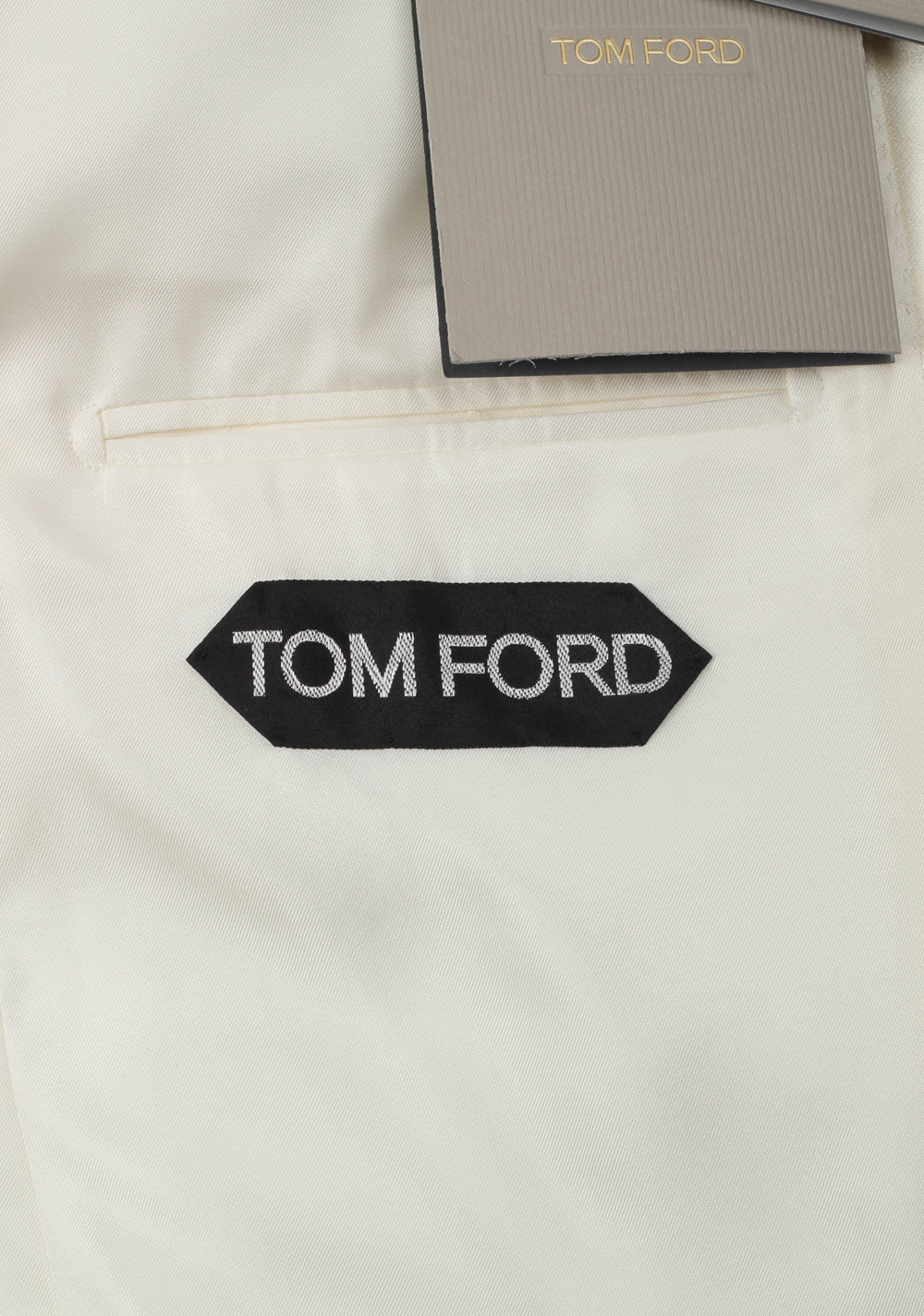 TOM FORD O'Connor Shawl Collar Ivory Sport Coat Tuxedo Dinner Jacket Size 50 / 40R U.S. Fit Y