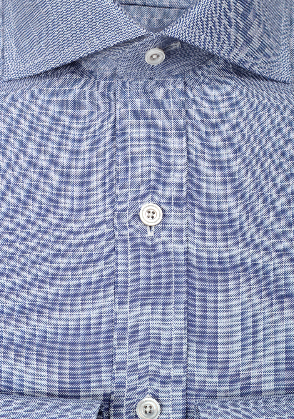 TOM FORD Checked White Blue Dress Shirt Size 43 / 17 U.S.