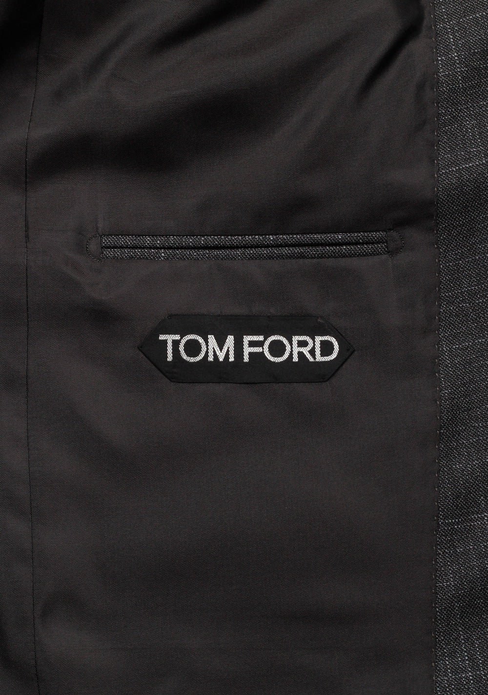 TOM FORD Shelton Checked Gray Suit Size 50 / 40R U.S. In Wool Silk