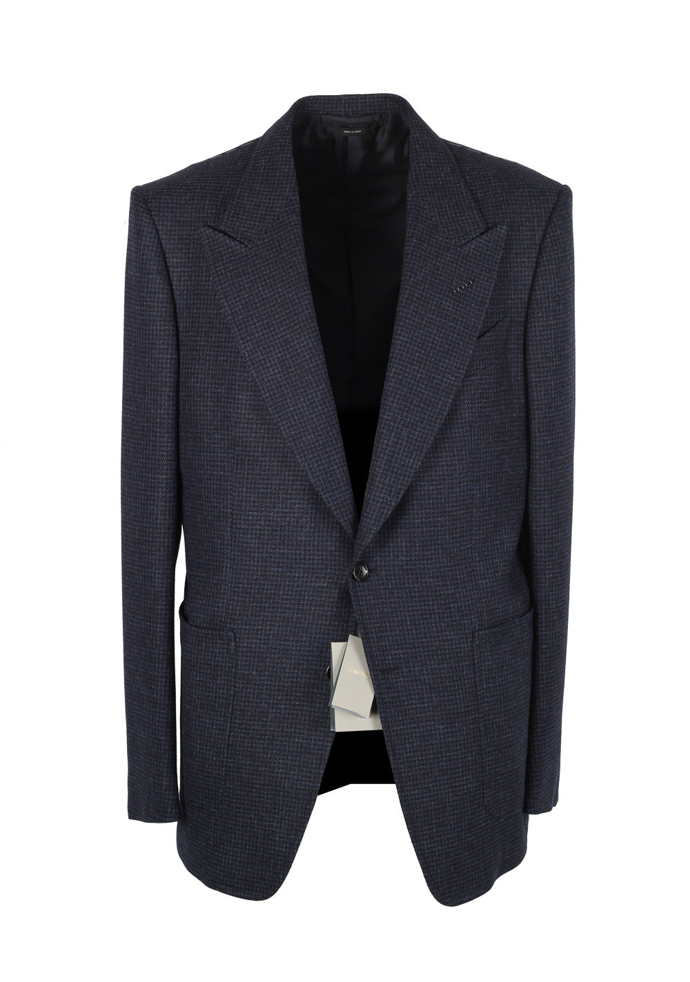 TOM FORD Shelton Blue Checked Sport Coat Size 52 / 42R U.S. Wool Alpaca Silk