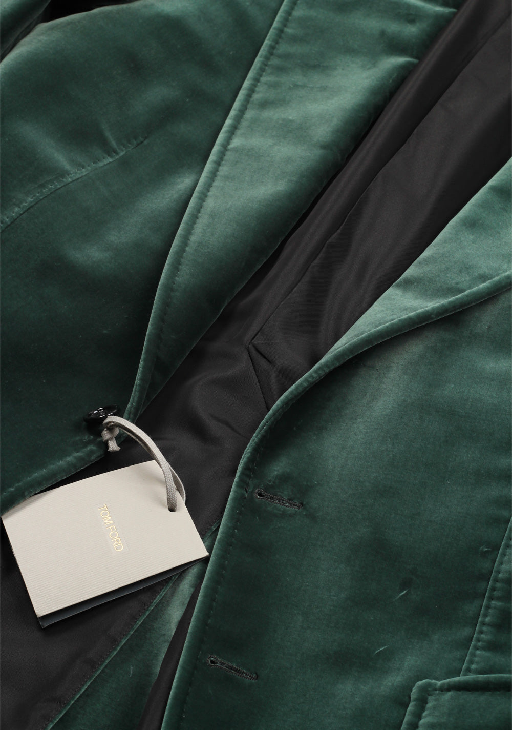 TOM FORD Shelton Velvet Green Sport Coat Size 54 / 44R Cotton