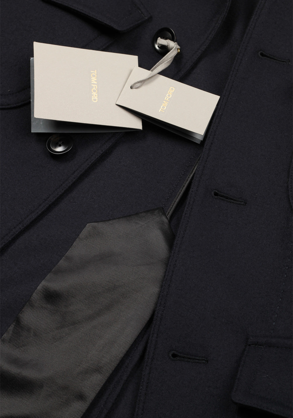 TOM FORD Japanese Felt Officer Jacket Size 52 / 42R U.S. Outerwear