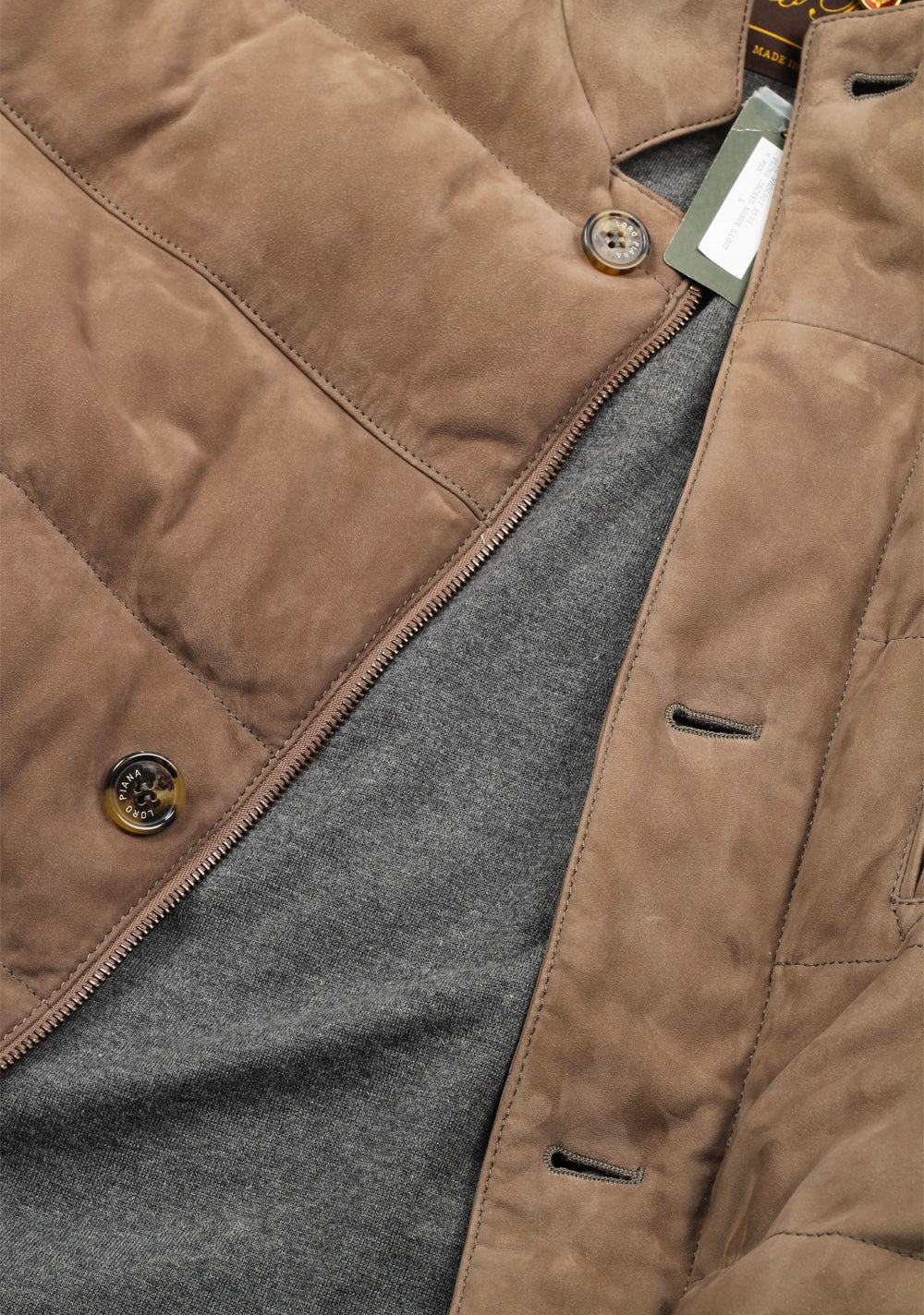 Loro Piana Suede Cashmere Bomber Jack Coat Size L Large Outerwear