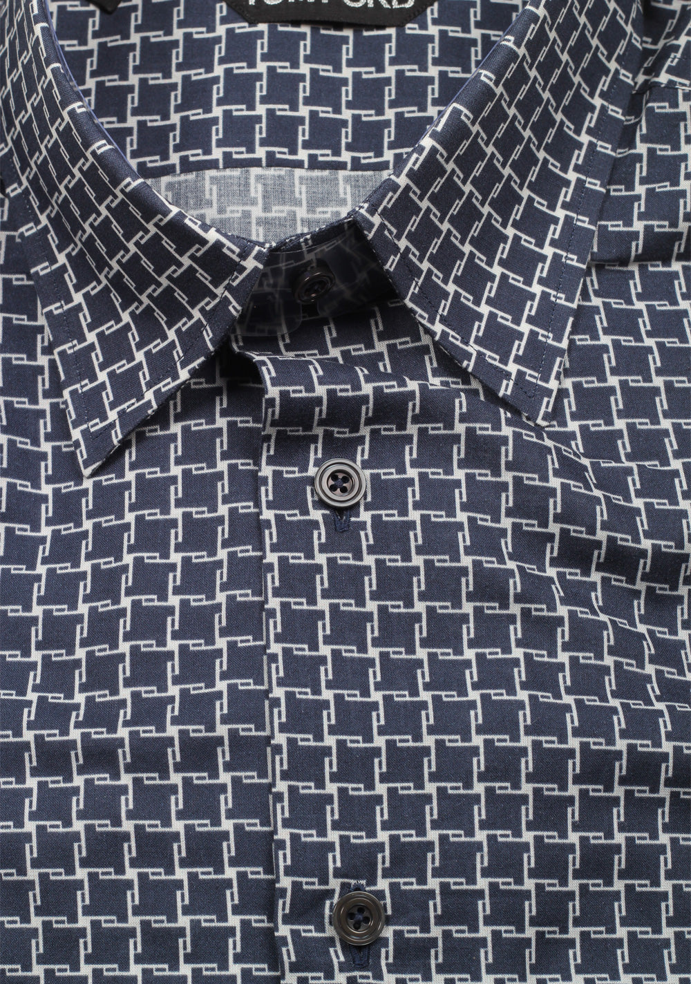 TOM FORD Patterned Blue Dress Shirt Size 39 / 15,5 U.S.