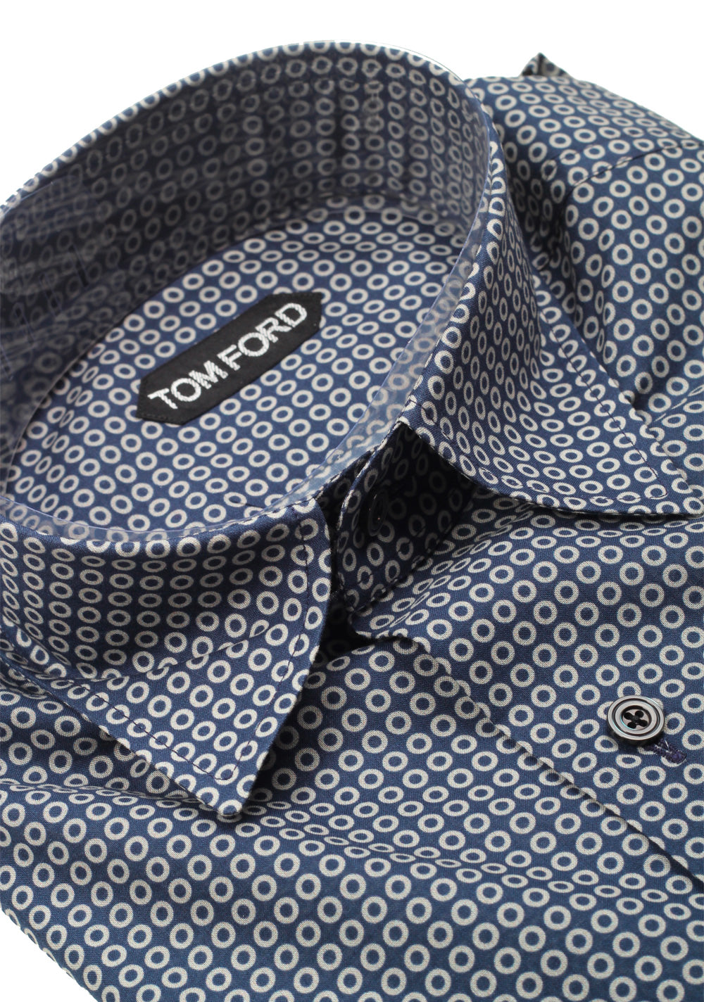 TOM FORD Patterned Blue Dress Shirt Size 39 / 15,5 U.S.
