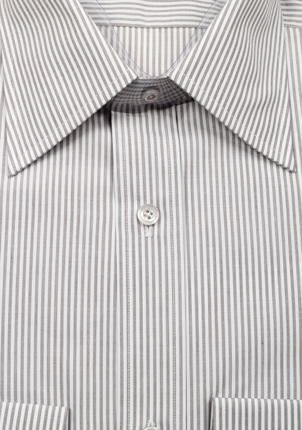 TOM FORD Striped White Gray Dress Shirt Size 40 / 15,75 U.S.