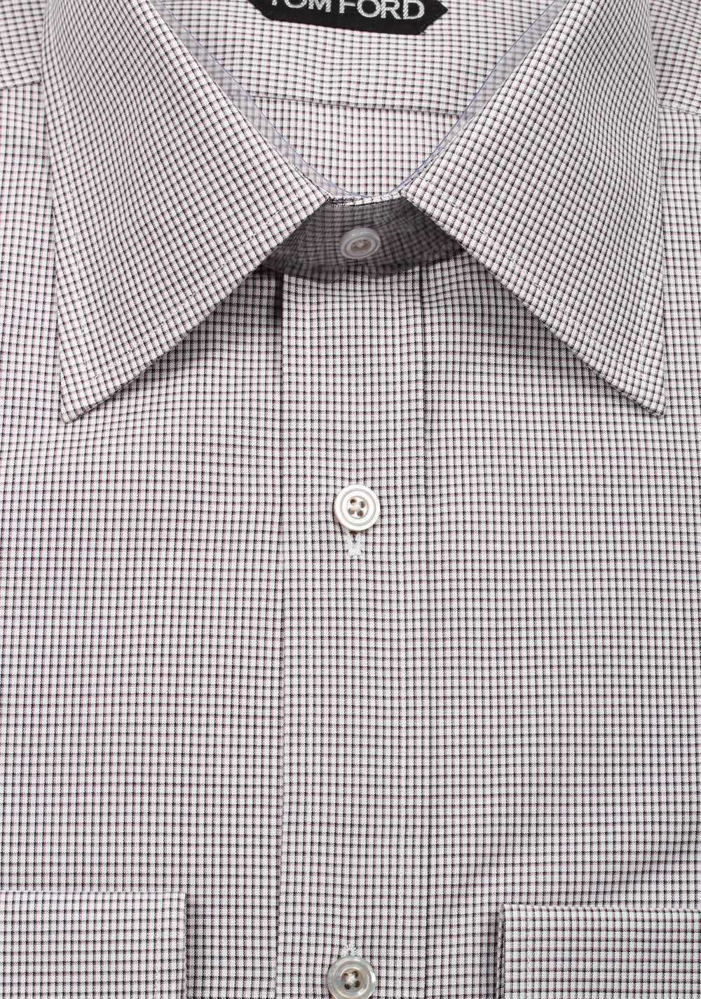TOM FORD Checked Gray Dress Shirt Size 40 / 15,75 U.S.