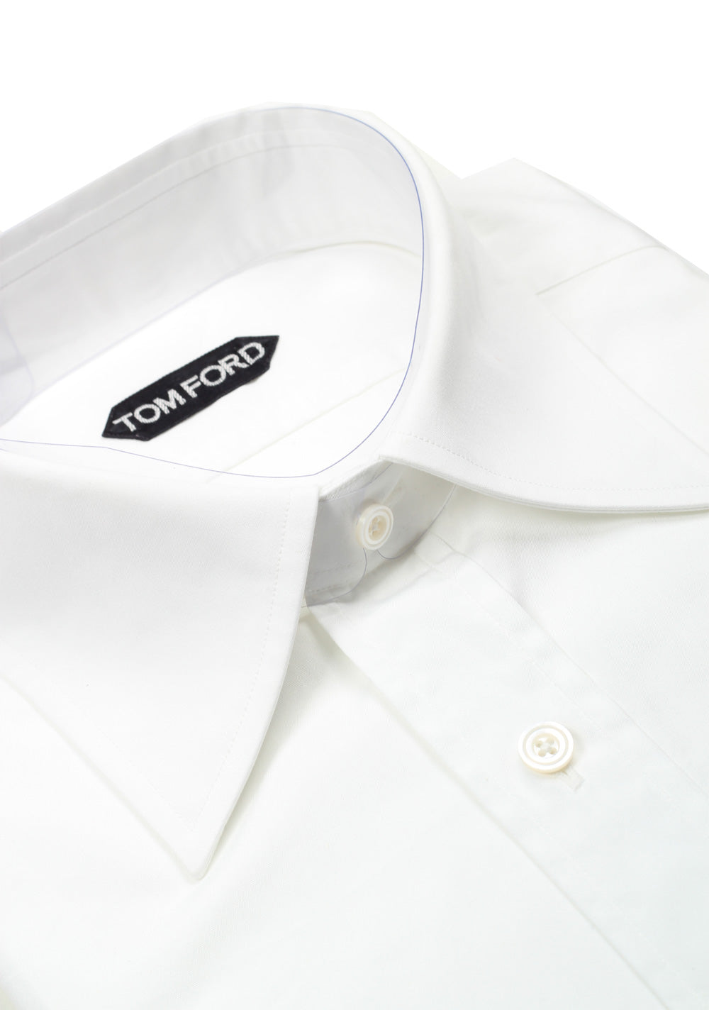 TOM FORD Solid White Dress Shirt Size 40 / 15,75 U.S.