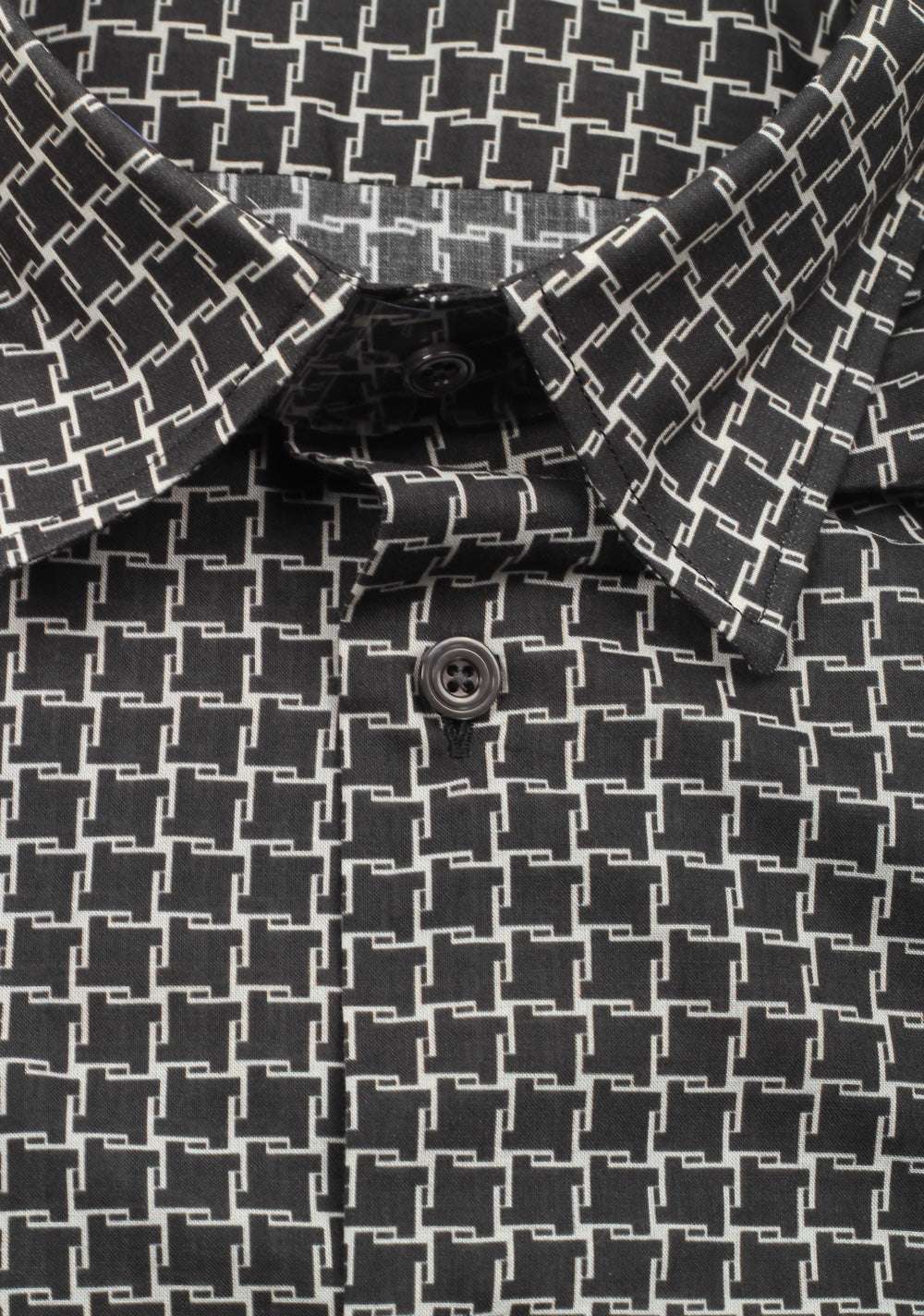 TOM FORD Patterned Black Dress Shirt Size 41 / 16 U.S.