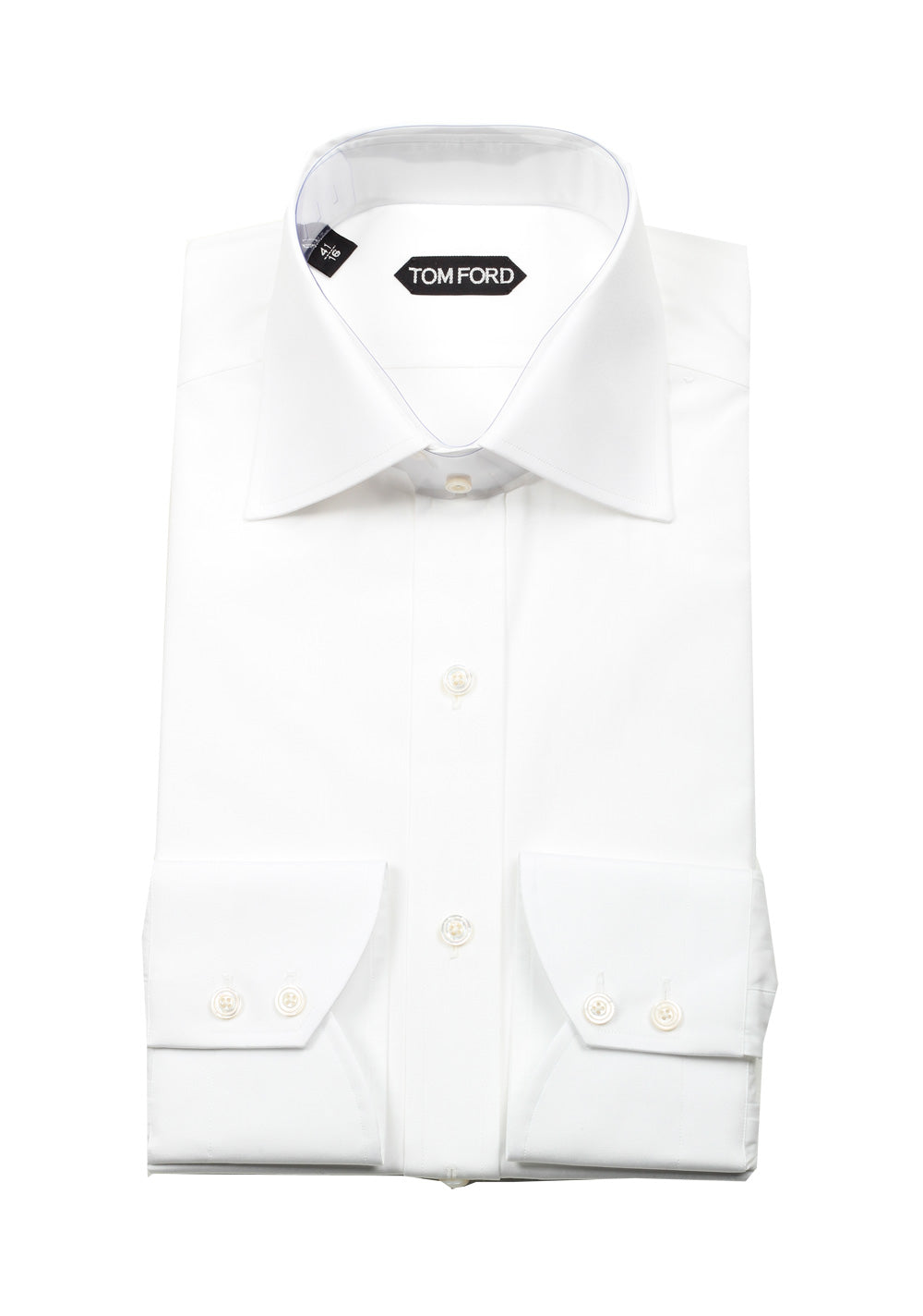 TOM FORD Solid White Dress Shirt Size 41 / 16 U.S.