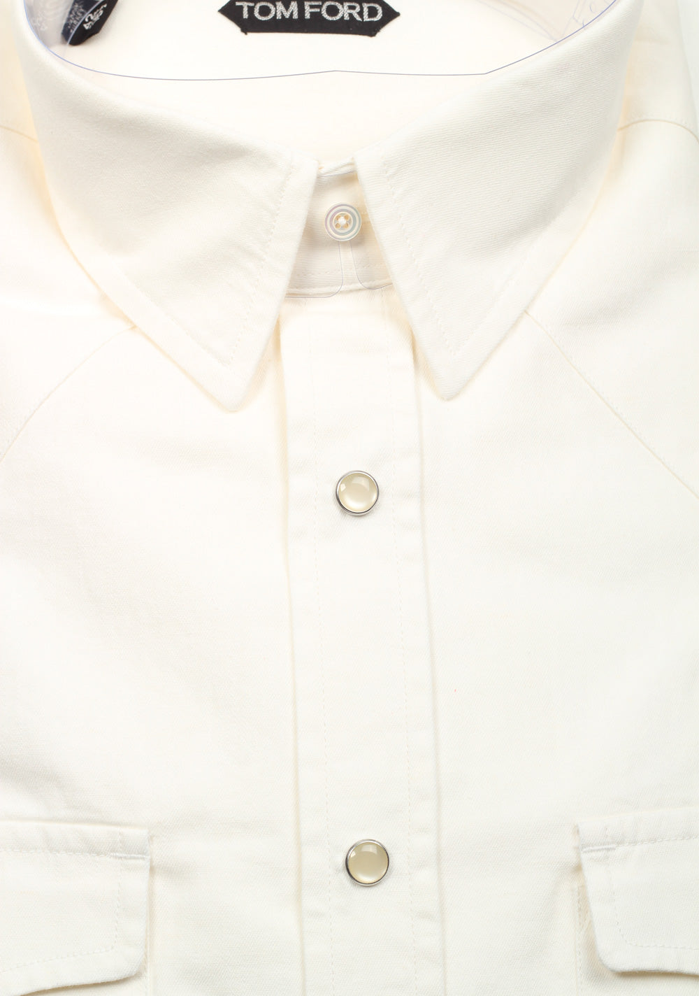 TOM FORD Solid White Casual Shirt Size 42 / 16,5 U.S.