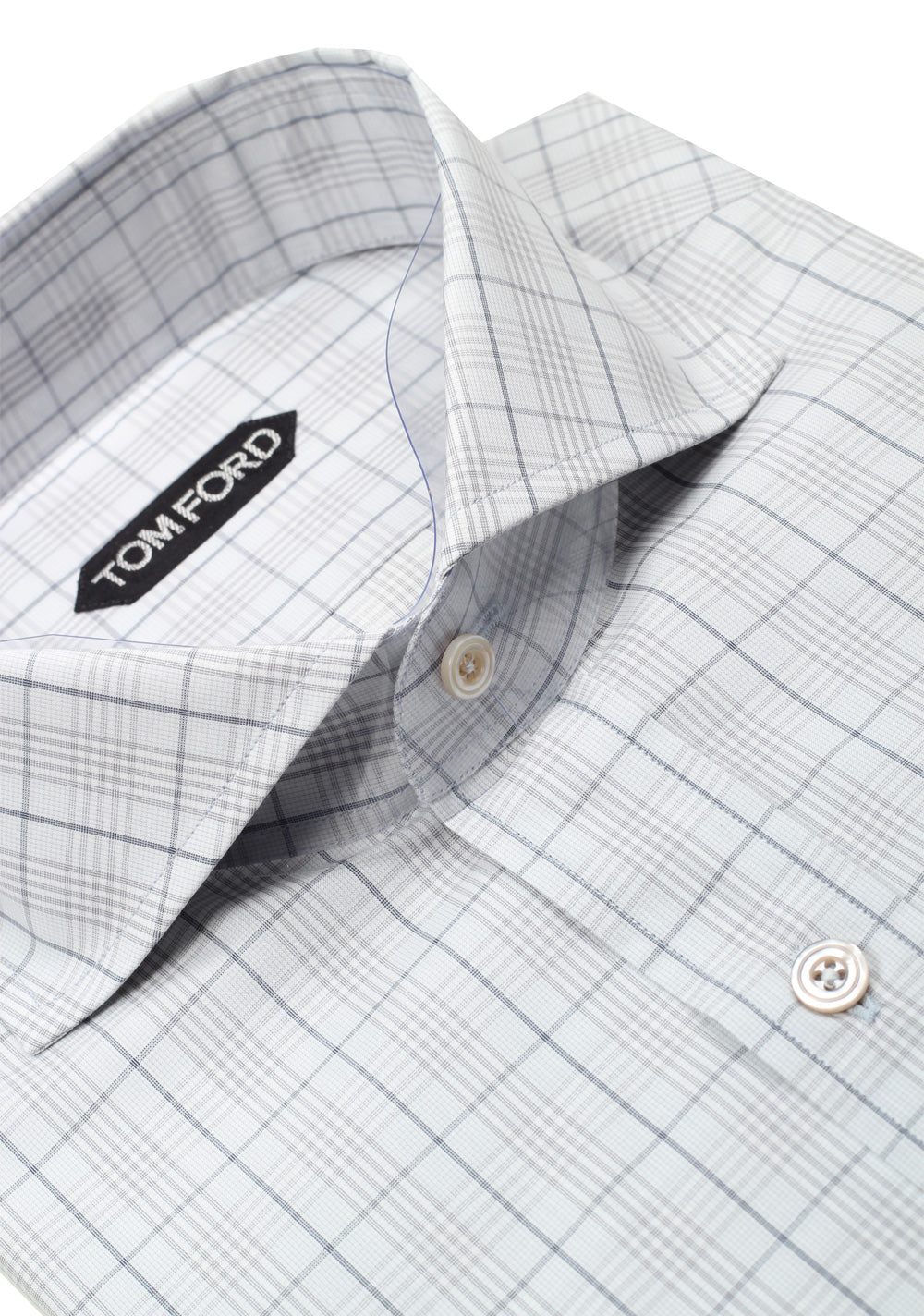 TOM FORD Checked Gray Dress Shirt Size 42 / 16,5 U.S.