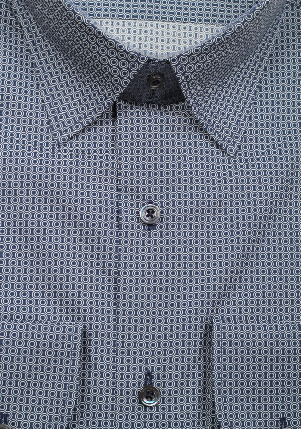 TOM FORD Patterned Blue Dress Shirt Size 44 / 17,5 U.S.
