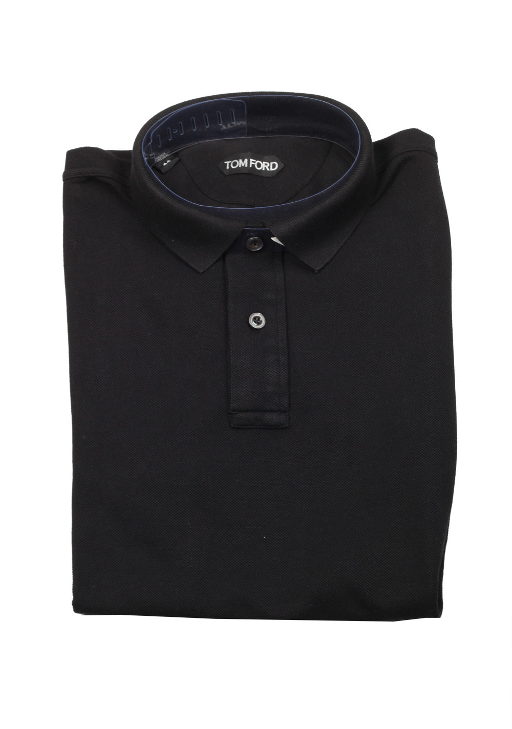 TOM FORD Black Piquet Short Sleeve Polo Shirt Size 44 / 34R U.S.