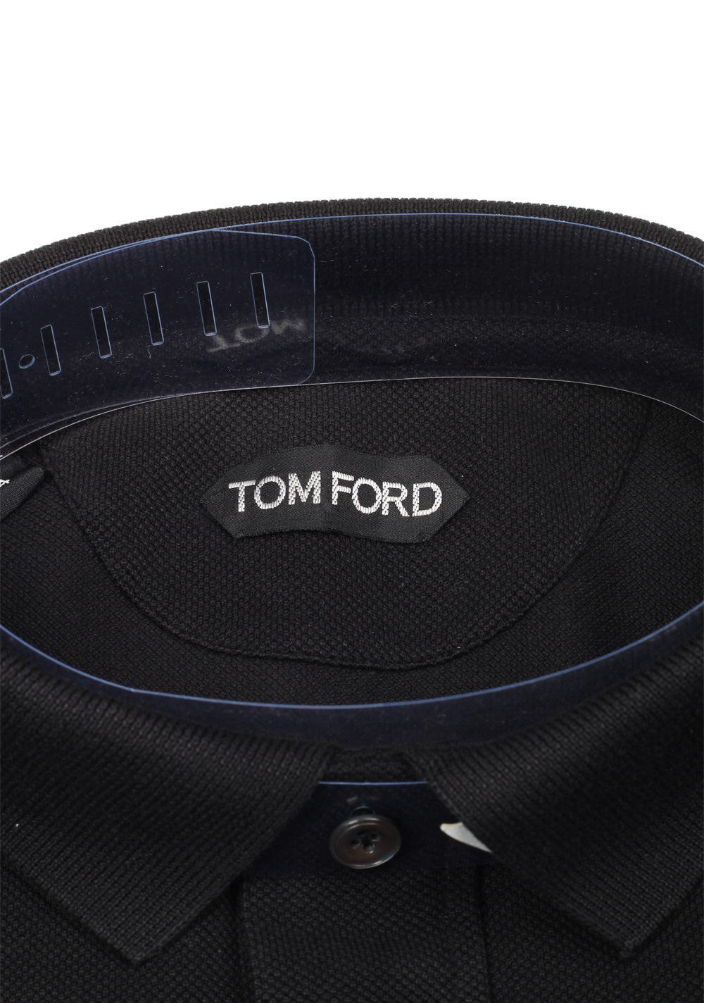 TOM FORD Black Piquet Short Sleeve Polo Shirt Size 44 / 34R U.S.