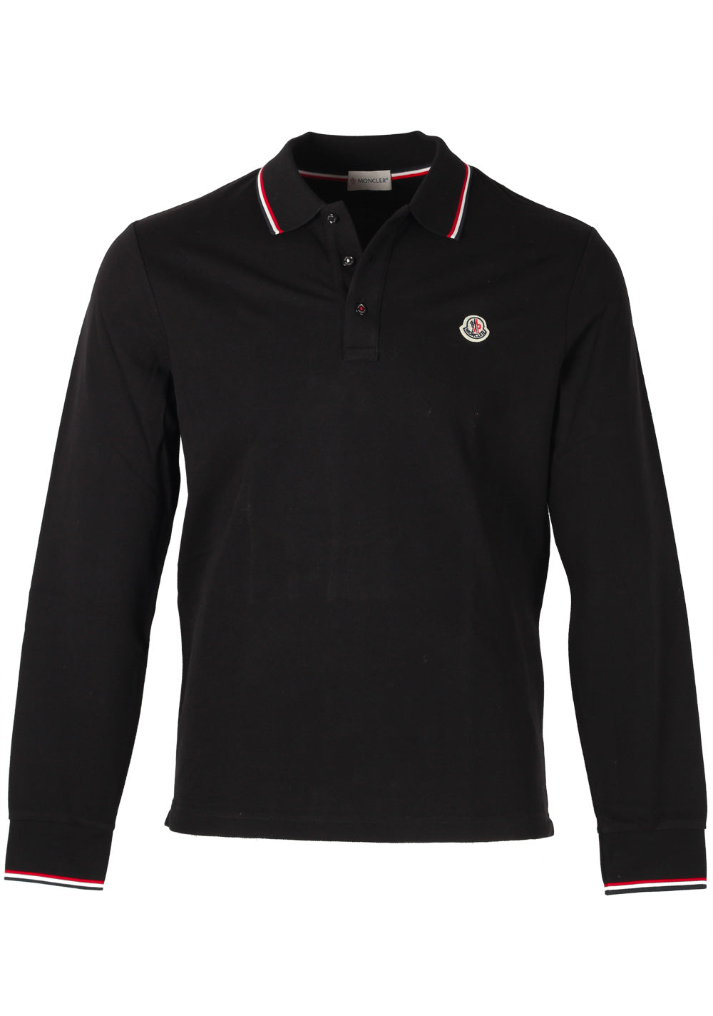 Moncler Black Long Sleeve Polo Shirt Size M / 38R U.S.
