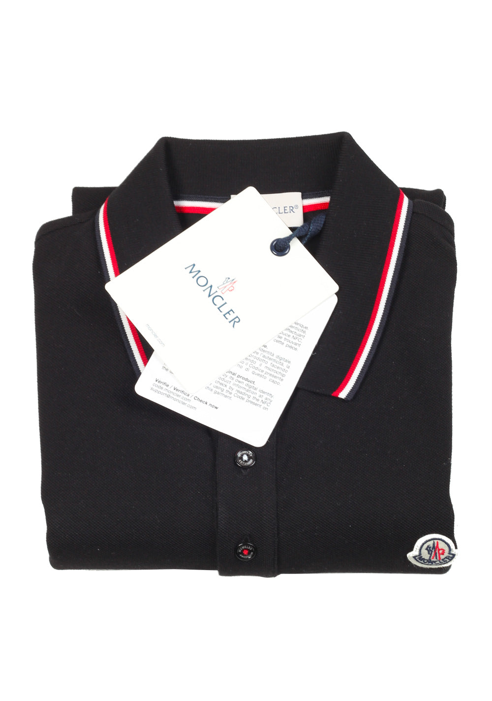 Moncler Black Long Sleeve Polo Shirt Size M / 38R U.S.