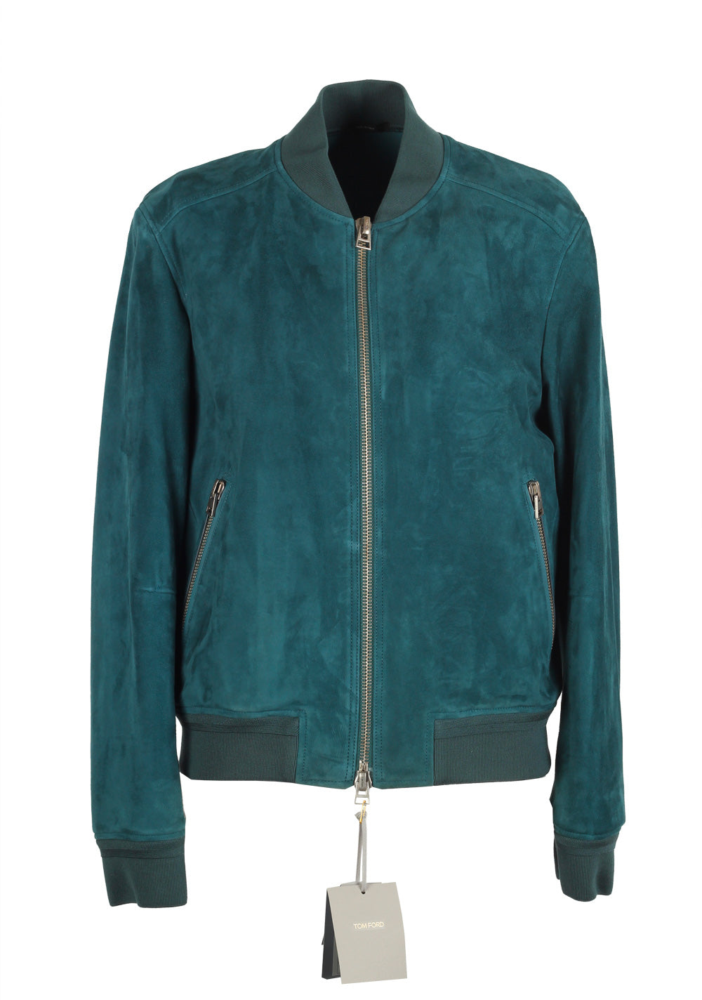 TOM FORD Green Suede Zipper Bomber Jack Size 48 / 38R U.S.