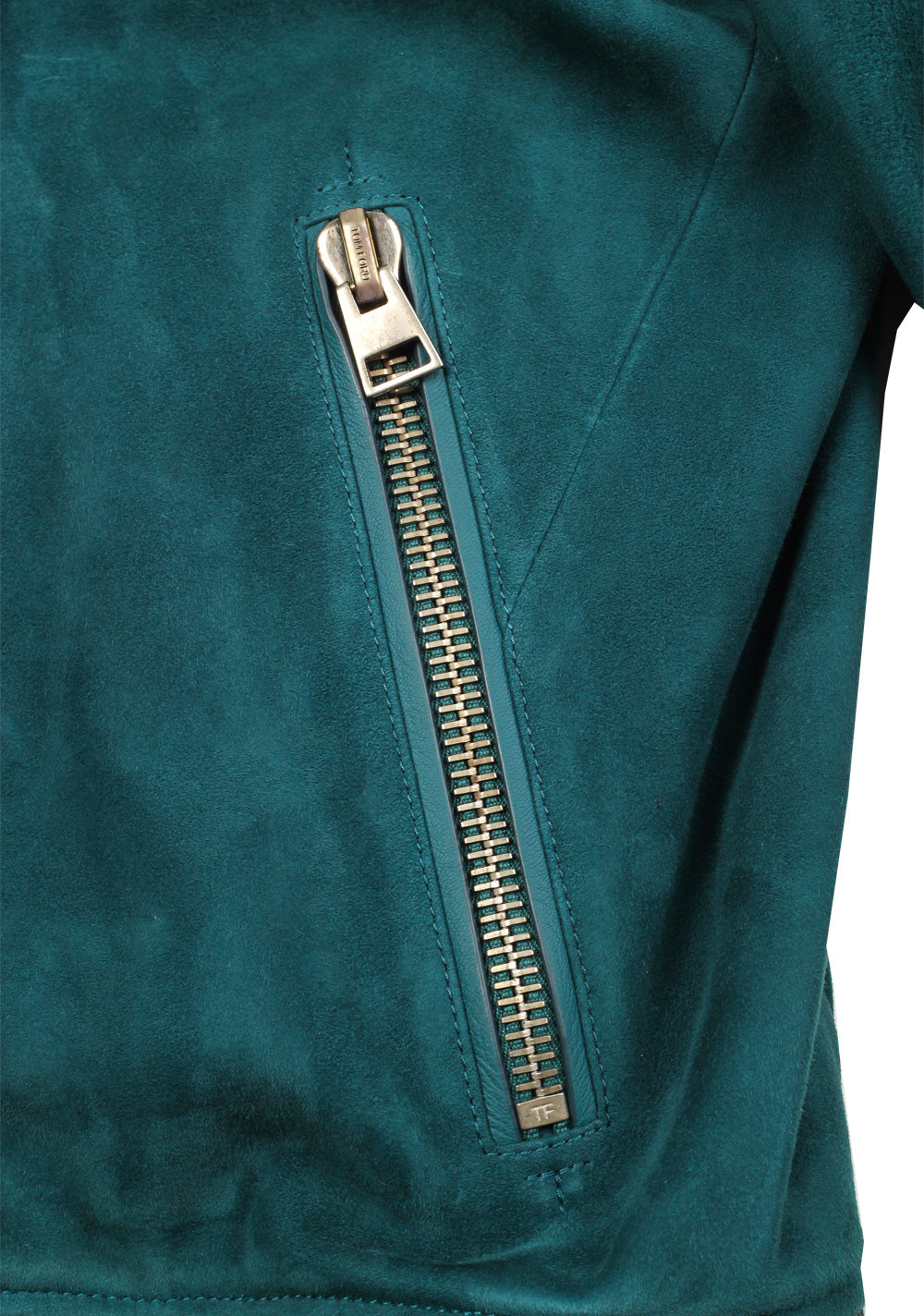 TOM FORD Green Suede Zipper Bomber Jack Size 48 / 38R U.S.