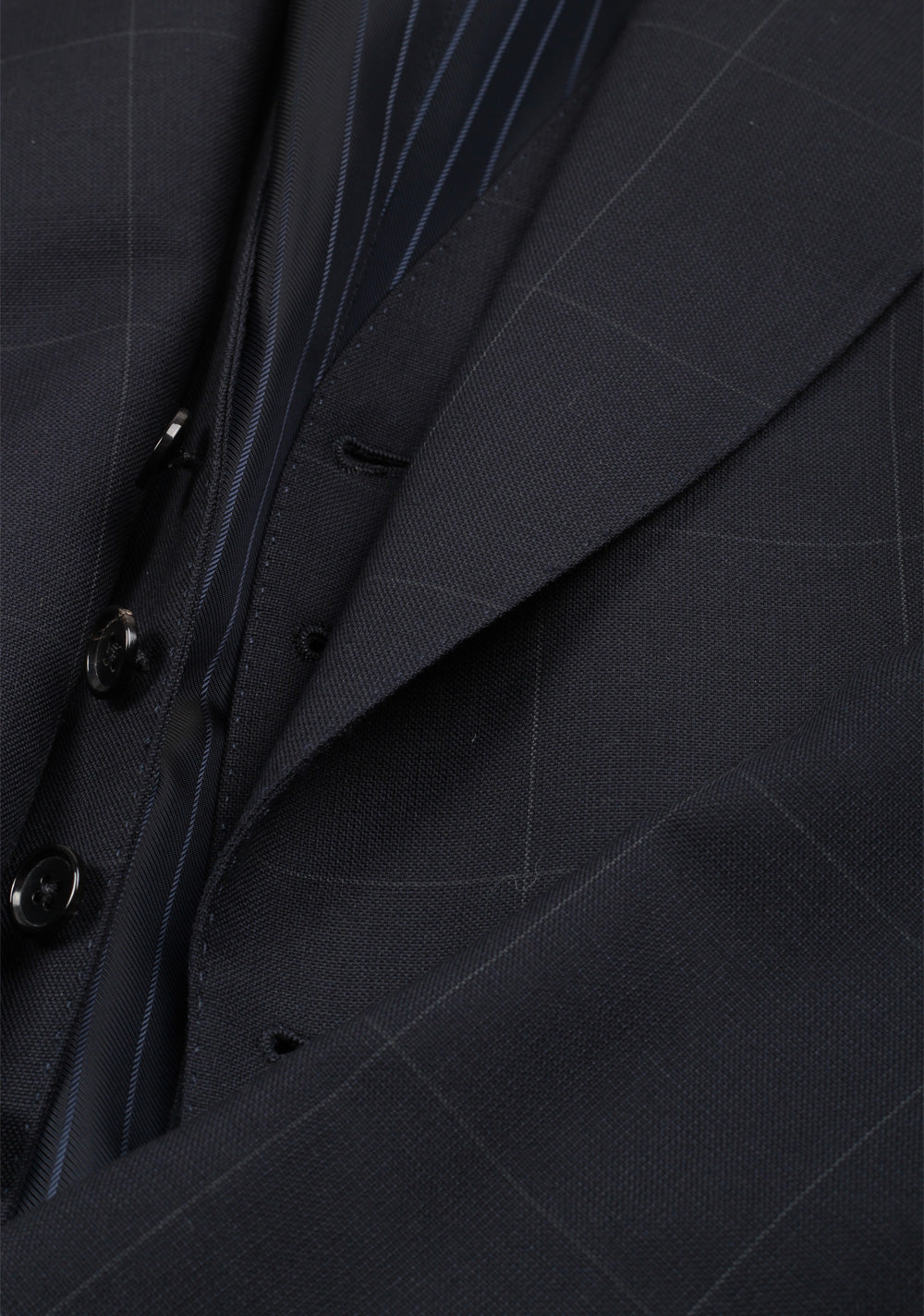 TOM FORD Shelton Checked Blue 3 Piece Suit Size 48C / 38S U.S. In Wool Mohair